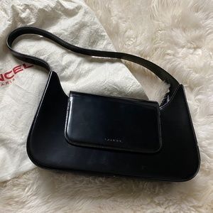 LANCEL Patent Leather Handbag Black